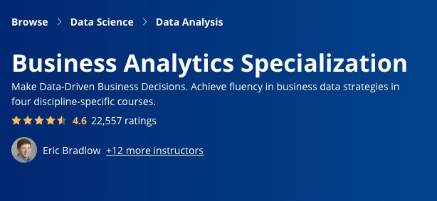 Business Analytics Specialization