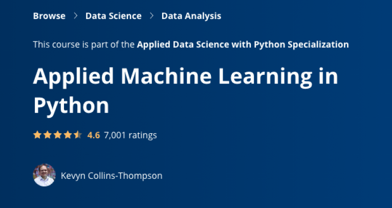 Applied Machine Learning in Python - Learn Online Free | eLearn
