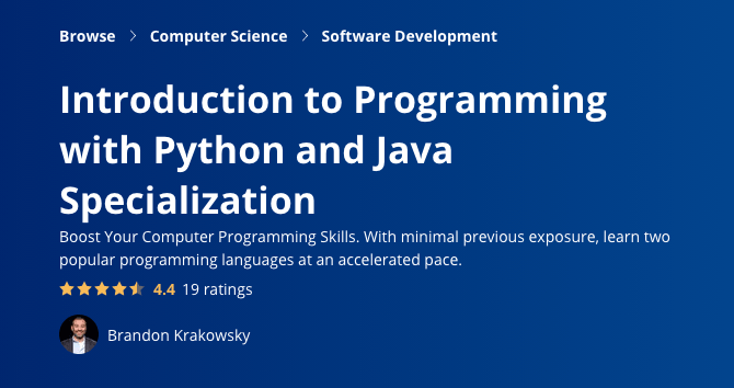 Programming with Python and Java