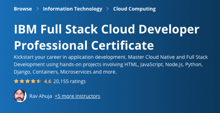 Ibm Full Stack Software Developer Professional Certificate Sample IBM Full Stack Cloud Developer Professional Certificate | eLearn