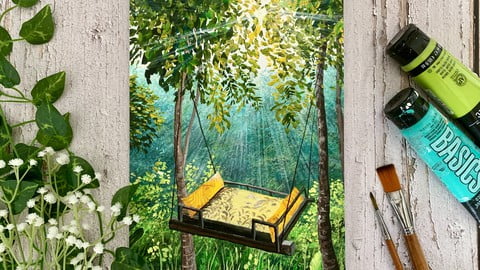 Acrylic Painting for Beginners -Swing bed