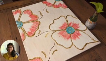 Contemporary Wall Art using Gold Leaf | Home Décor