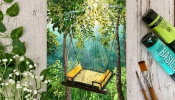 Acrylic Painting for Beginners -Swing bed