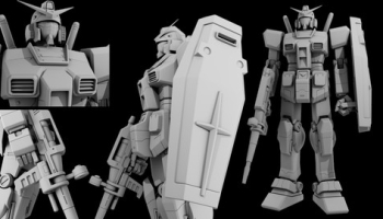 Creating a Gundam Character in Maya